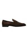 Tom Ford Round Head Loafer Shoes In Black