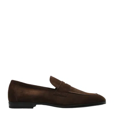 Tom Ford Round Head Loafer Shoes In Black