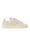 Tom Ford Leather Warwick Sneakers Rubber Sole Perforated Detailing In Nude