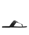 Tom Ford Brighton Leather Flip-flops In Black And Gold In Black