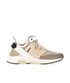 Tom Ford Mens Beige Jago Mesh-woven Low-top Trainers In Burgundy