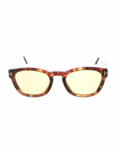 Pre-owned Tom Ford Round Mirrored Sunglasses In Brown