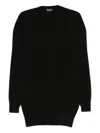 Tom Ford Round-neck Cashmere Mini Dress In Black
