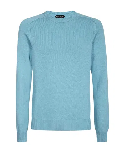 Tom Ford Round Neck Sweater In Blue