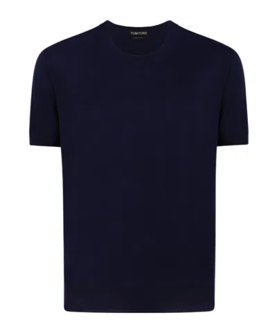 Tom Ford Round-neck T-shirt In Blue