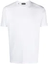 Tom Ford Placed Rib Slim-fit Lyocell And Cotton-blend T-shirt In White