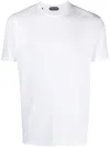 Tom Ford Placed Rib Slim-fit Lyocell And Cotton-blend T-shirt In White