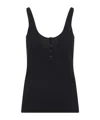 Tom Ford Cotton Blend Rib Jersey Tank Top In Black