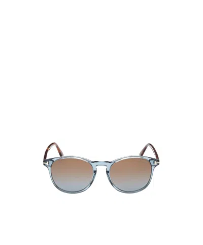 Tom Ford Round Sunglasses In Grey