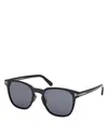 Tom Ford Jayson M Ft1020-n 01d Square Polarized Sunglasses In Black