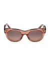 Tom Ford Cat-eye Sunglasses In Brown