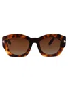 Tom Ford Eyewear Geometric-frame Sunglasses In Brown