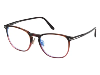 Pre-owned Tom Ford Round Sunglasses In Shiny Burgundy (ft5700/b 054)