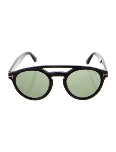 Pre-owned Tom Ford Round Tinted Sunglasses In Black
