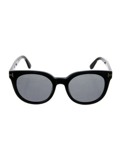 Pre-owned Tom Ford Round Tinted Sunglasses In Black