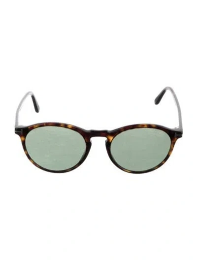 Pre-owned Tom Ford Round Tinted Sunglasses In Brown