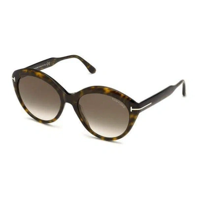 Tom Ford Round Unisex Sunglasses 57mm With Gradient Lenses In Unknown