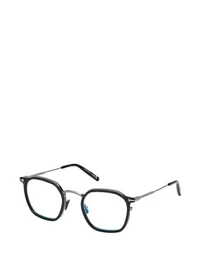 Tom Ford Round-frame Glasses In Black