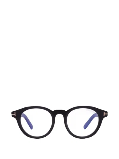Tom Ford Round-frame Glasses In Black