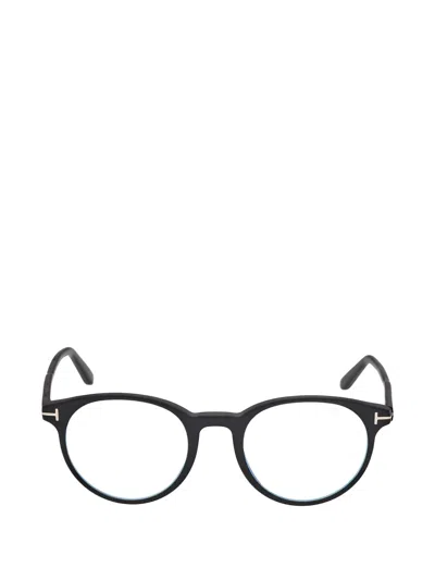 Tom Ford Round-frame Glasses In Black