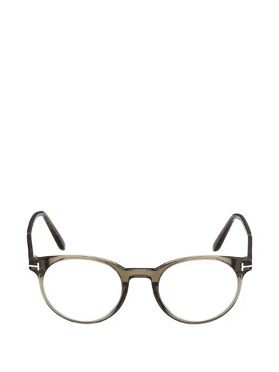 Tom Ford Round-frame Glasses In Gray