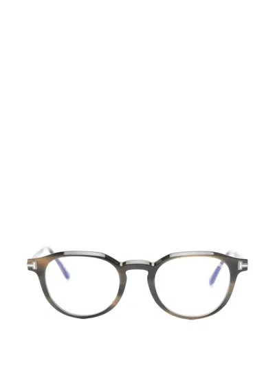 Tom Ford Round-frame Glasses In White