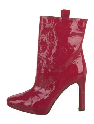 Pre-owned Tom Ford Rubber Rain Boots In Red