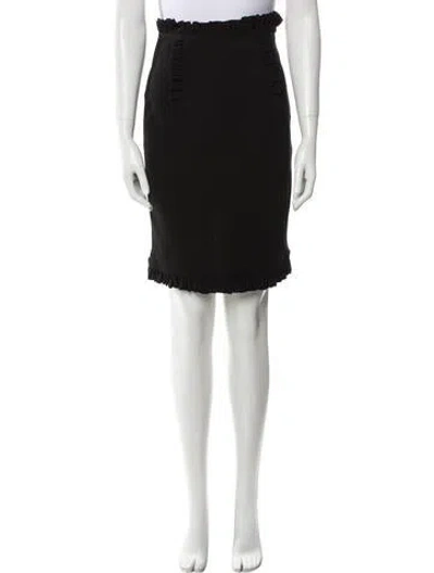Pre-owned Tom Ford Ruffle Embellishment Knee-length Skirt In Black