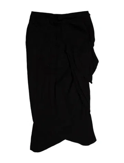 Pre-owned Tom Ford Ruffle Embellishment Midi Length Skirt In Black