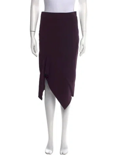 Pre-owned Tom Ford Ruffle Embellishment Midi Length Skirt In Purple