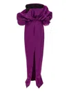 Tom Ford Ruffled Off-shoulder Maxi Dress In Purple
