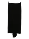 Tom Ford Ruffled Silk Skirt In Black