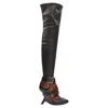 Tom Ford Runway Belt Buckle Thigh High Boots In Black