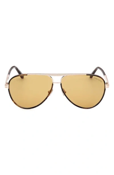 Tom Ford Rupert 02 Pilot-frame Sunglasses In Brown