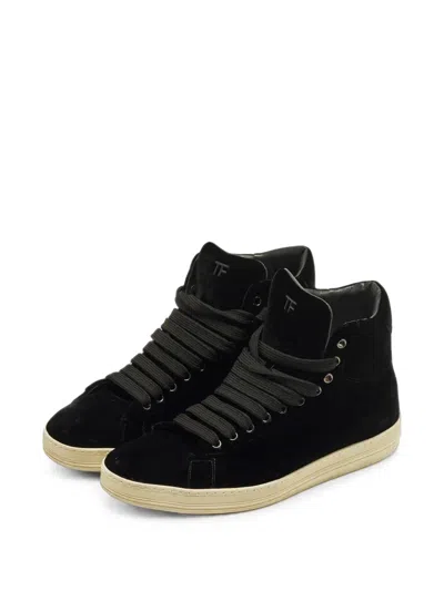 Pre-owned Tom Ford Russell High-top Sneakers In Black