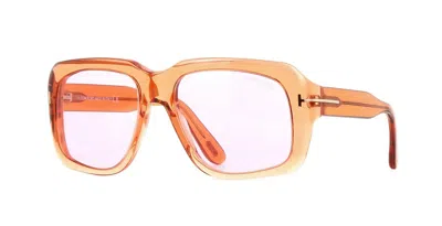 Pre-owned Tom Ford Ryder-02 Ft 1035 Shiny Black/blue (01v) Sunglasses