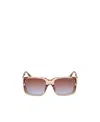 Tom Ford Ryder-02 Gradient Square Transparent Acetate Sunglasses In Nude