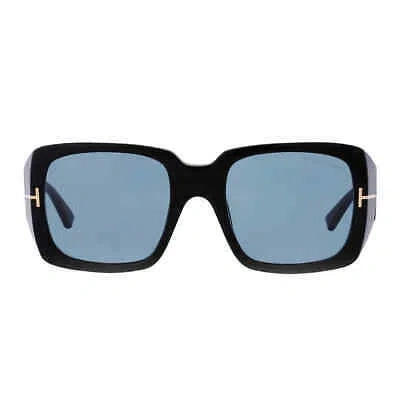 Pre-owned Tom Ford Ryder Blue Sport Ladies Sunglasses Ft1035 01v 51 Ft1035 01v 51