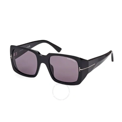 Tom Ford Ryder Smoke Square Ladies Sunglasses Ft1035-n 01a 51 In Black
