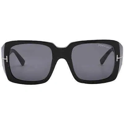 Pre-owned Tom Ford Ryder Smoke Square Ladies Sunglasses Ft1035-n 01a 51 Ft1035-n 01a 51 In Gray