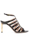 Tom Ford Carine Croc-effect Patent-leather Sandals In Brown