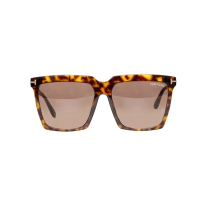 Tom Ford Sabrina Square Sunglasses - '20s In Brown