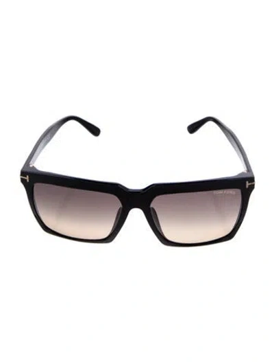 Pre-owned Tom Ford Sabrina-02 Square Sunglasses In Black