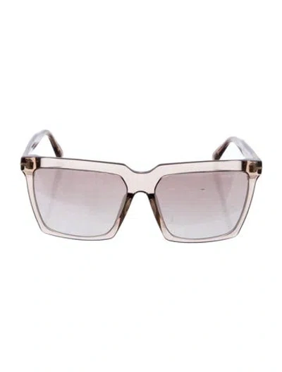 Pre-owned Tom Ford Sabrina-02 Wayfarer Sunglasses In Brown/clear