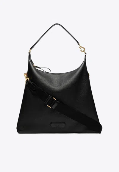 Tom Ford Sac Crossbody Bag In Leather In Black