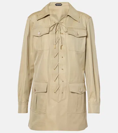 TOM FORD SAFARI COTTON AND SILK T-SHIRT