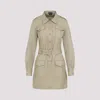 Tom Ford Pale Sage Beige Cotton Safari Mini Dress In Pale Sage