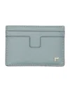 Tom Ford Card Holder Saffiano In Sky Blue