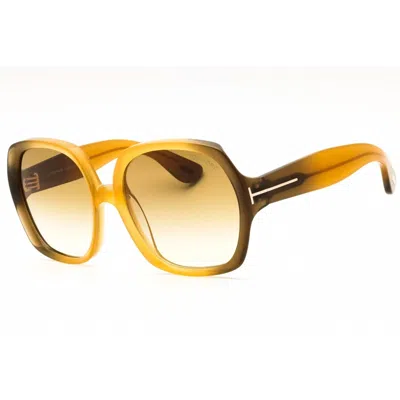 Tom Ford Saffron Brown Gradient Butterfly Ladies Sunglasses Ft1221 41f 60 In Multi