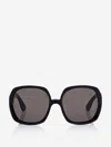 Tom Ford Saffron Round Sunglasses In Black